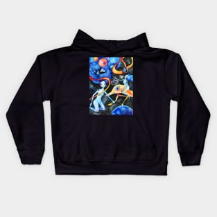 Fox through space Kids Hoodie